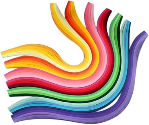 Miniatura 4 de ODETOJOY Quilling Paper Tiras de filigrana de 0.118 in para manualidades, papel filigrana de 18 pulgadas, color arcoíris, 120 piezas de longitud de