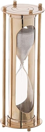 Reloj de arena de latón estilo antiguo de 7 pulgadas: temporizador de arena de 5 minutos, tamaño único disponible en Yaxa Costa Rica