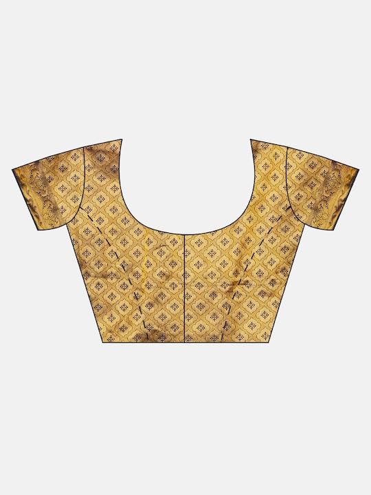Image of Women's Banarasi Silk With Jacquard Print Saree With Blouse