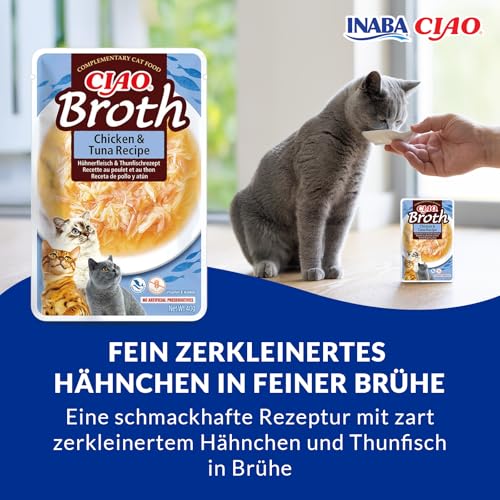 INABA Ciao Broth, Nassfutter für Katzen mit Huhn und Thunfisch, 40g – Ansicht 2