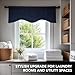 Deconovo Valances for Windows, Kitchen valances for Window, Short Curtains Blackout for Living Room Bedroom Bathroom Nursery Home Decor, Rod Pocket, Machine Washable, 52x18 Inch, 1 Panel, Navy Blue