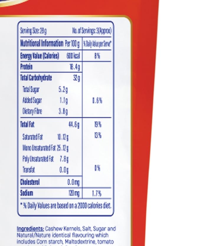 Image of DCC DELICIOUS Roasted Cashews (Hot & Sour), 80Grams | Dry Roasted | Air Fried