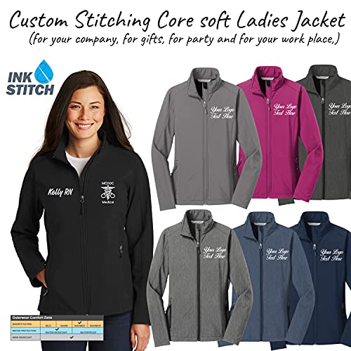 Ink Sitch Women Design your Own Custom Stitching Embroidery Core Soft Shell Jackets2