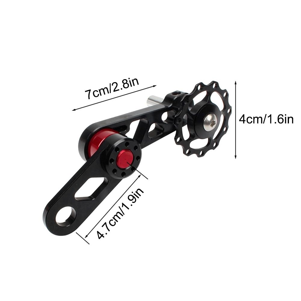 MiOYOOW Napinacz łańcucha rowerowego, przerzutka rowerowa, stop aluminium, do rowerów wyścigowych MTB, rowerów wyścigowych