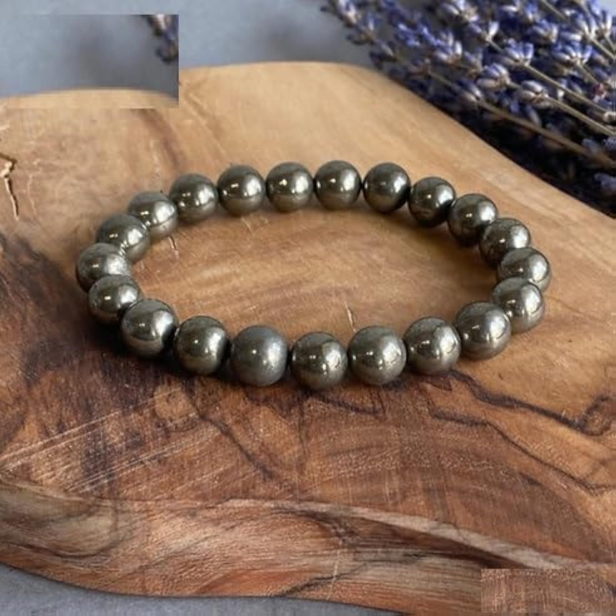Golden Pyrite Bracelet, Certified Healing Crystal