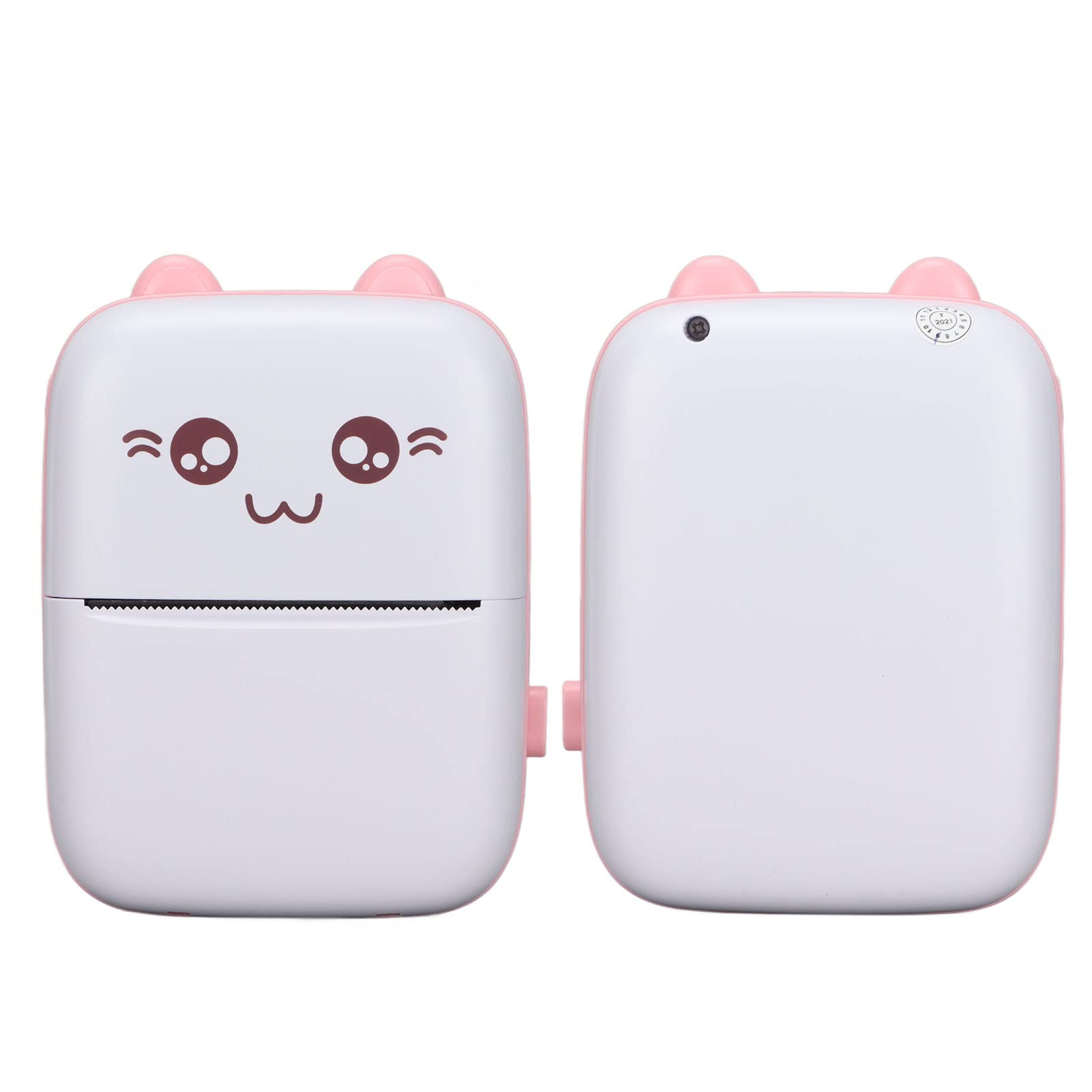 Bewinner Mini Impresora Térmica Portátil de Papel de Bolsillo para Fotos para Regalos, Impresora de Bolsillo sin Tinta Inalámbrica, Conexión USB, Impresión de 58 Mm, para Oficina, (Rosa)