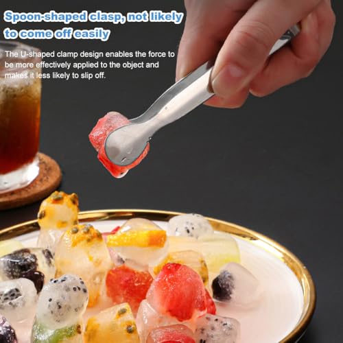 3 Pcs Mini Sweet Tongs, Silver Stainless Steel Ice Tongs for Sugar & Ice Cubes, Dessert, Buffet, Picnic, Party, Wedding, Bar, Kitchen, Cafe - Image 5