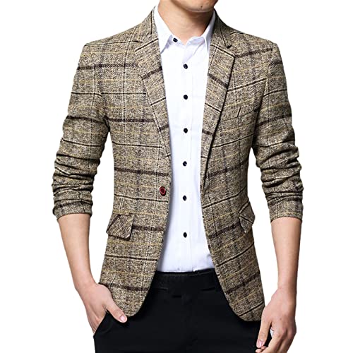 Veste de costume homme style britannique kaki pour vos rendez-vous professionnels