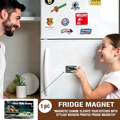 Image of Elegant Fridge Magnet with Themes |Rectangular Size Refrigerator Magnet with Magnetic Rubber Back | Pack of 1, 8.6cm X 5.4cm (Chinnar Wildlife Sanctuary)