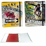 SENFORT Carpeta de Anillas Skateboard Multicolor A4