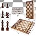 17 Inch Large Chess Set for Adults & Kids, Foldable Wooden Chess Board for Kids, Portable Magnetic Chessboard Game for Adults