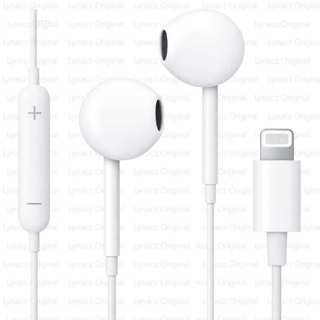 Original for iPhone Light-ning Durable Lightning Earphones with Tangle-Resistant Cable and HD Audio for 11, 13,14, 12, Rich Bass and Clear Calling (White)-image-11