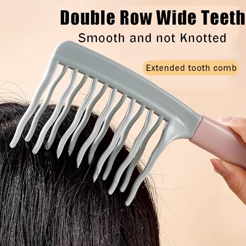 Peine doble para rizos y cabello rizado 2 piezas miniatura 2