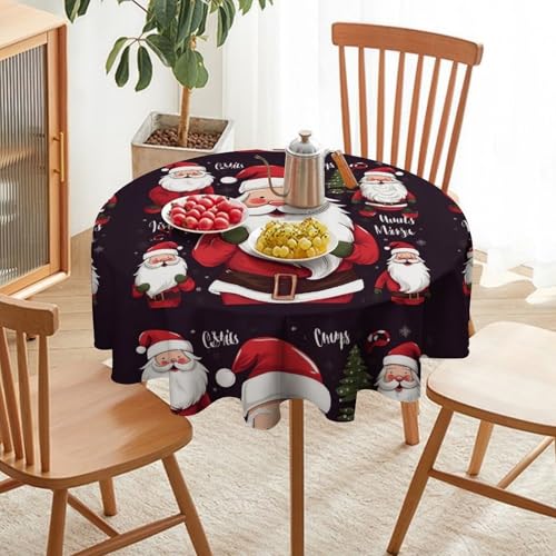 Nappe ronde de Noël lavable pour protéger la table à manger avec élégance