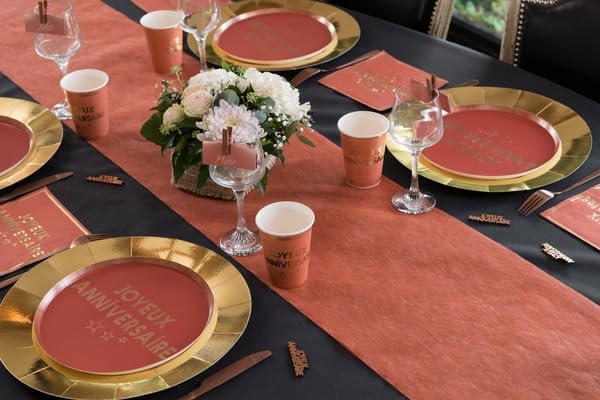 Chemin de table voie seche luxe Rose gold, decoration de mariage