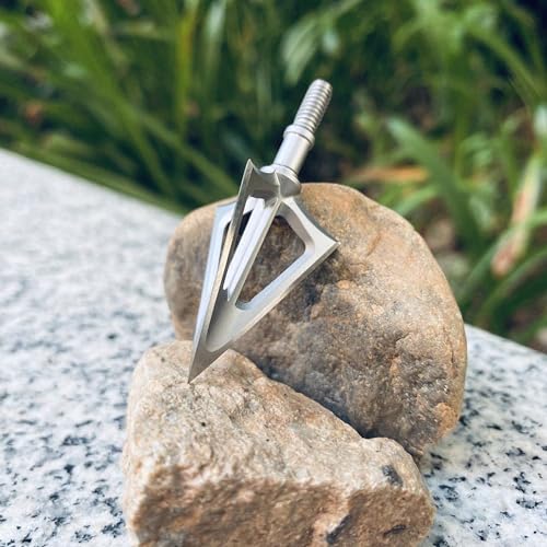 Ellen Archery 6 Pack Hunting Broadhead 100 Grain 420 Stainless Steel Fixed Blade Broadhead Arrow Tips Archery Arrowhead For Crossbow And Compound Bow thumb #2