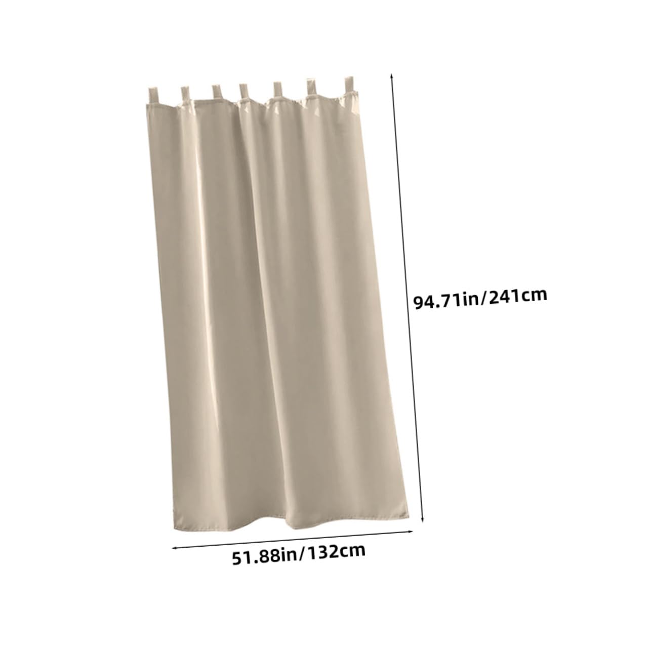 BESPORTBLE Tenda Oscurante Beige in Poliestere, Singolo Pannello