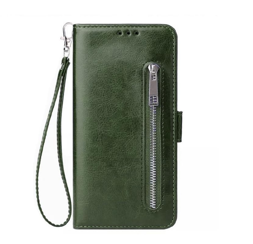 TELETEL Zipper Wallet Series Full Protection Shock Proof Flip Case Flexible Back Cover | Card Holder (Faux Leather- Green) for Apple iPhone 15 (B0DBDFSZSL) Amazon Price History, Amazon Price Tracker