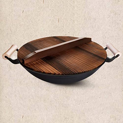 Wok grande de hierro fundido sin recubrimiento miniatura 5