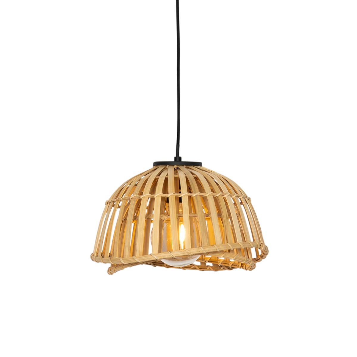 QAZQA Lampada da soffitto pua - Orientale - Bamboo,Acciaio - Legno