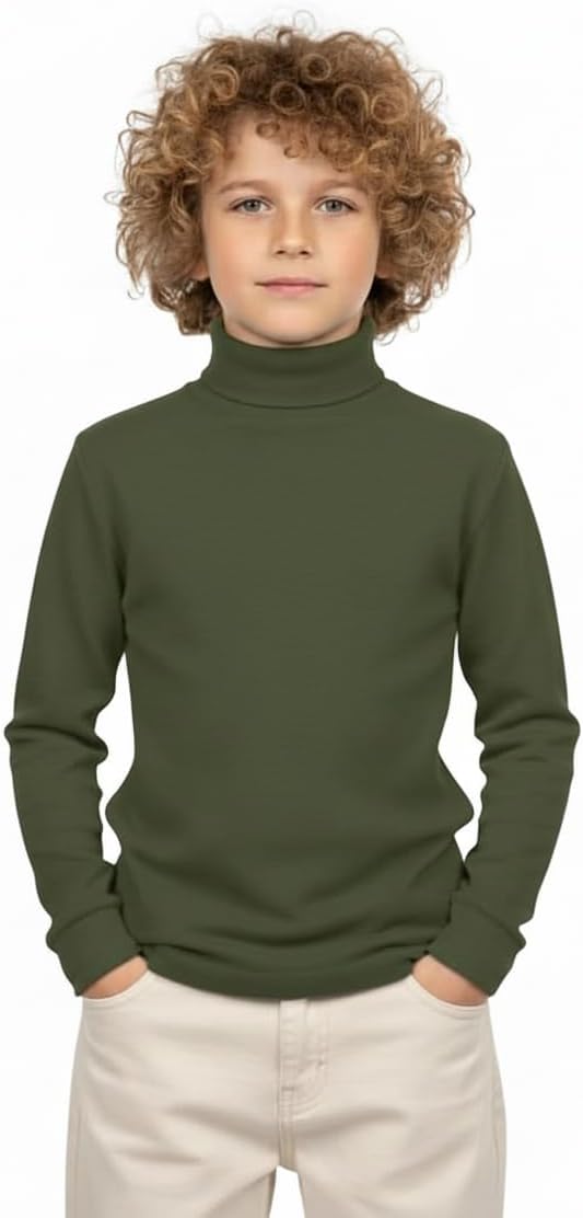 Turtleneck Long Sleeve Sweater Basic Solid Sweatshirt Pullover Base Tshirt