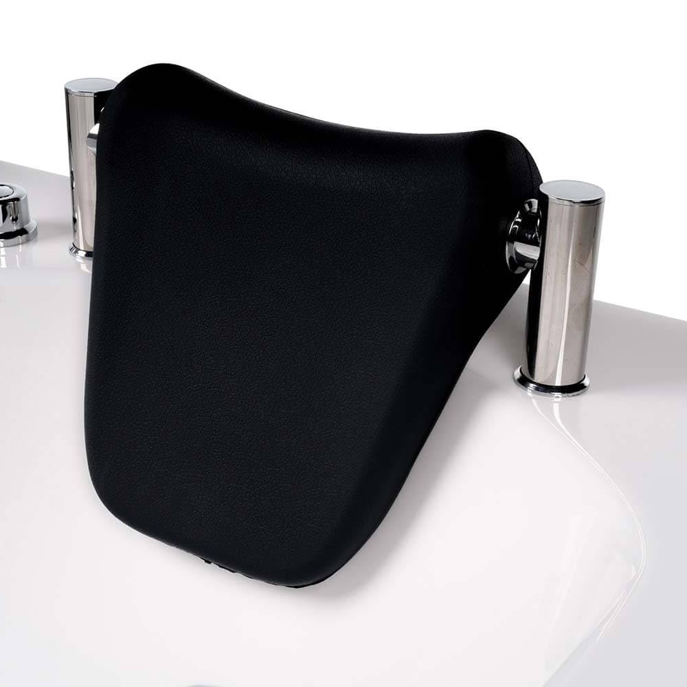 Home Deluxe - Bañera de hidromasaje - BLUE OCEAN XL izquierda, blanca, dimensiones: 180 x 120 x 65 cm - incl. cojín cervical, grifería y bomba de hidromasaje I Bañera de hidromasaje para 2 personas,
