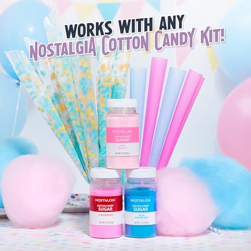 Image of Nostalgia Vintage Hard and Sugar Free Candy Countertop Cotton Candy Maker, Includes 2 Reusable Cones And Sugar Scoop - Lavander