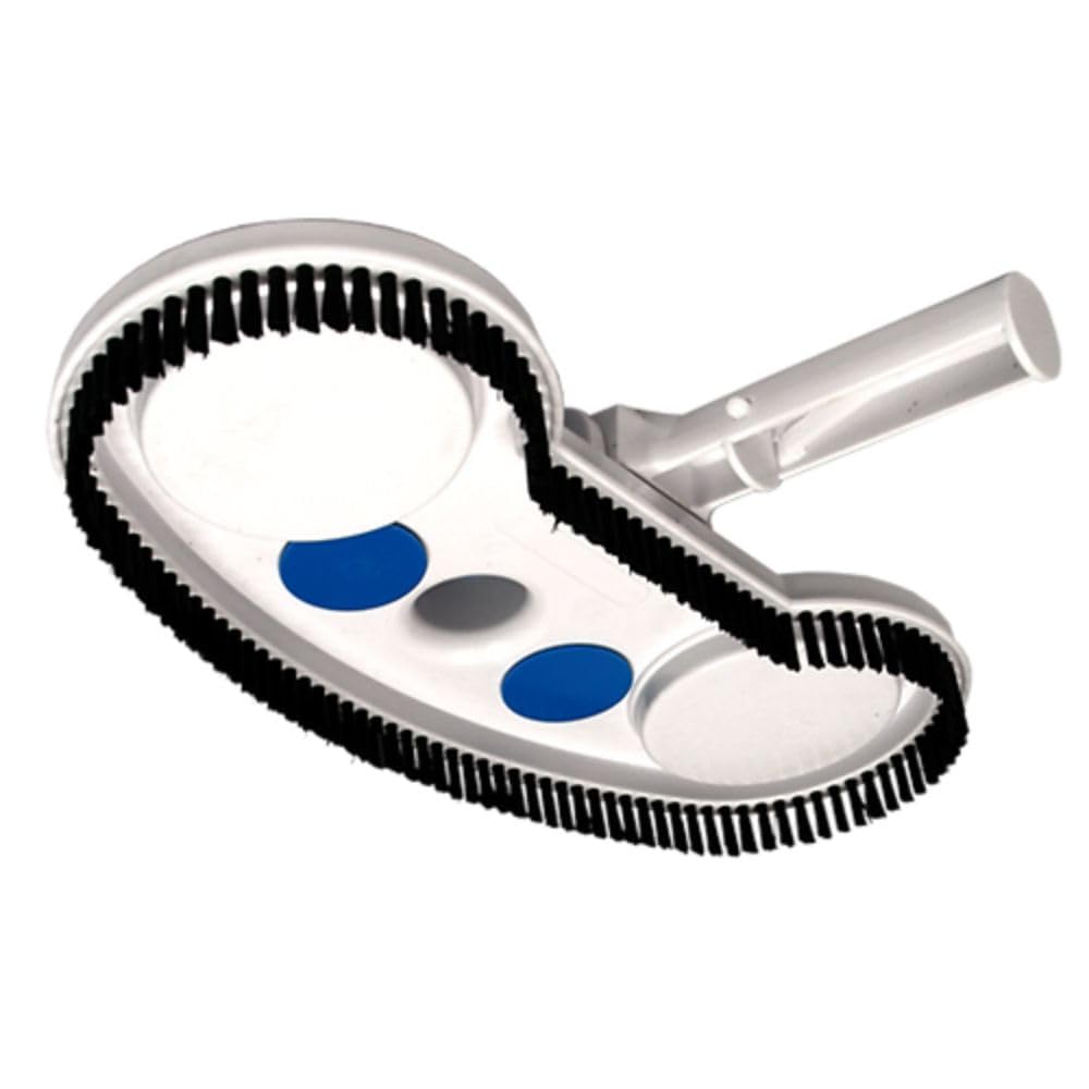 DPM Manual Pool Brush Vacuum Head for Inground & Above Ground Swimming Pools w/Air Relief Valve | Pool Vacuum Attachment with Bristles Ideal for Any Swimming Pool Surface (1 Pack)