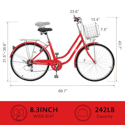 Ktaxon Women Bike Bicycles For Women, Beach Cruiser Bike With Premium Derailleur & Shift Lever thumb #5