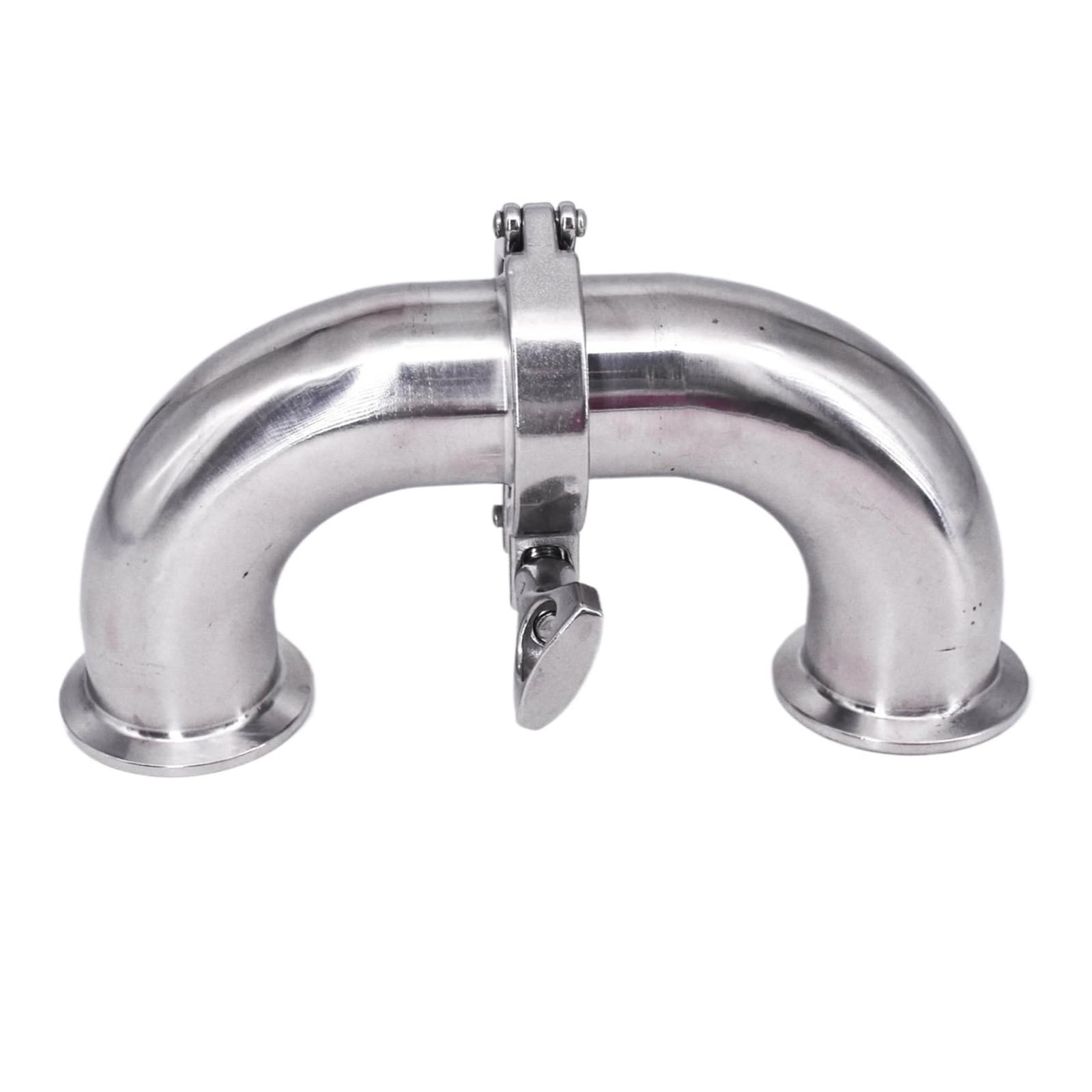 0.5" 1.5" 2" 2.5" 3" 3.5" 4" Tri Clamp 180 Degree Elbow SUS304L Stainless Steel Pipe Fitting Connector (45mm OD K64mm)