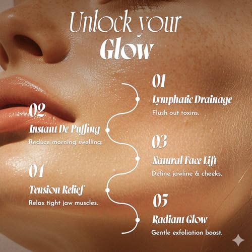 Image of Lymphatic Drainage Face Brush - Contouring Dry Brush for Jawline & Cheeks, Ergonomic Design for Puffiness Relief, Facial Massage Tool for Daily Skin Refresh (1 Pack)