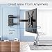 PERLESMITH Full Motion TV Wall Mount for Most 26-60 inch Flat Curved OLED 4K TVs up to 77lbs, Wall Mount TV Bracket with Swivel & Extension Arm, Tilt, Leveling, Max VESA 400x400mm, PSMFK12