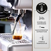 Breville Barista Max Siebträgermaschine | Espressomaschine/Kaffeemaschine mit integriertem Mahlwerk und Milchaufschäumer| 2,8-l-Wasserbehälter | Italienische Pumpe mit 15 Bar | Edelstahl [VCF126X] – Ansicht 3