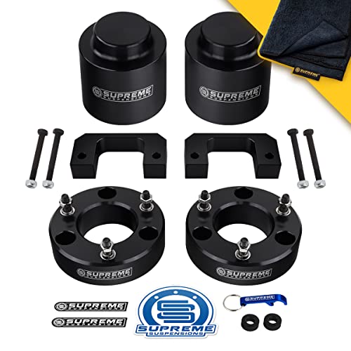 Supreme Suspensions - 3.5" Front + 3" Rear Lift Kit for 2007-2020 Chevrolet Tahoe 2WD/4WD Full Suspension Lift Kit with Microfiber Cleaning Towel Included (Black)
