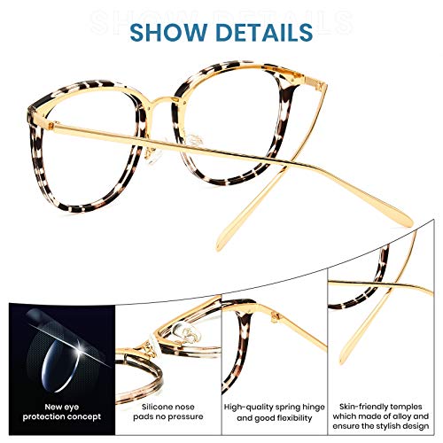 Image of Cyxus 4 Pack Blue Light Glasses for Women, Anti Blue Light Eyeglasses for Woman Reduce Eye Fatigue Eyewear and Headaches