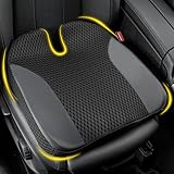 Lofty Aim Car Seat Cushion: Ergonomic Memory Foam Cushion for Driving and Long Drives, for Sciatica and Back Pain, Seat Pillow for Car, Truck, Office Chair, Home, Wheelchair- Black