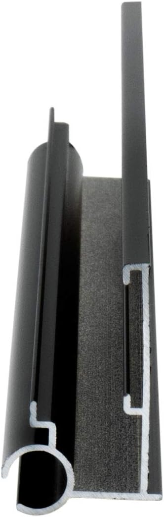 RecPro RV Awning Trim with Gutter | 92" Length | Aluminum | Made in USA (10 Trim Pieces, Black)