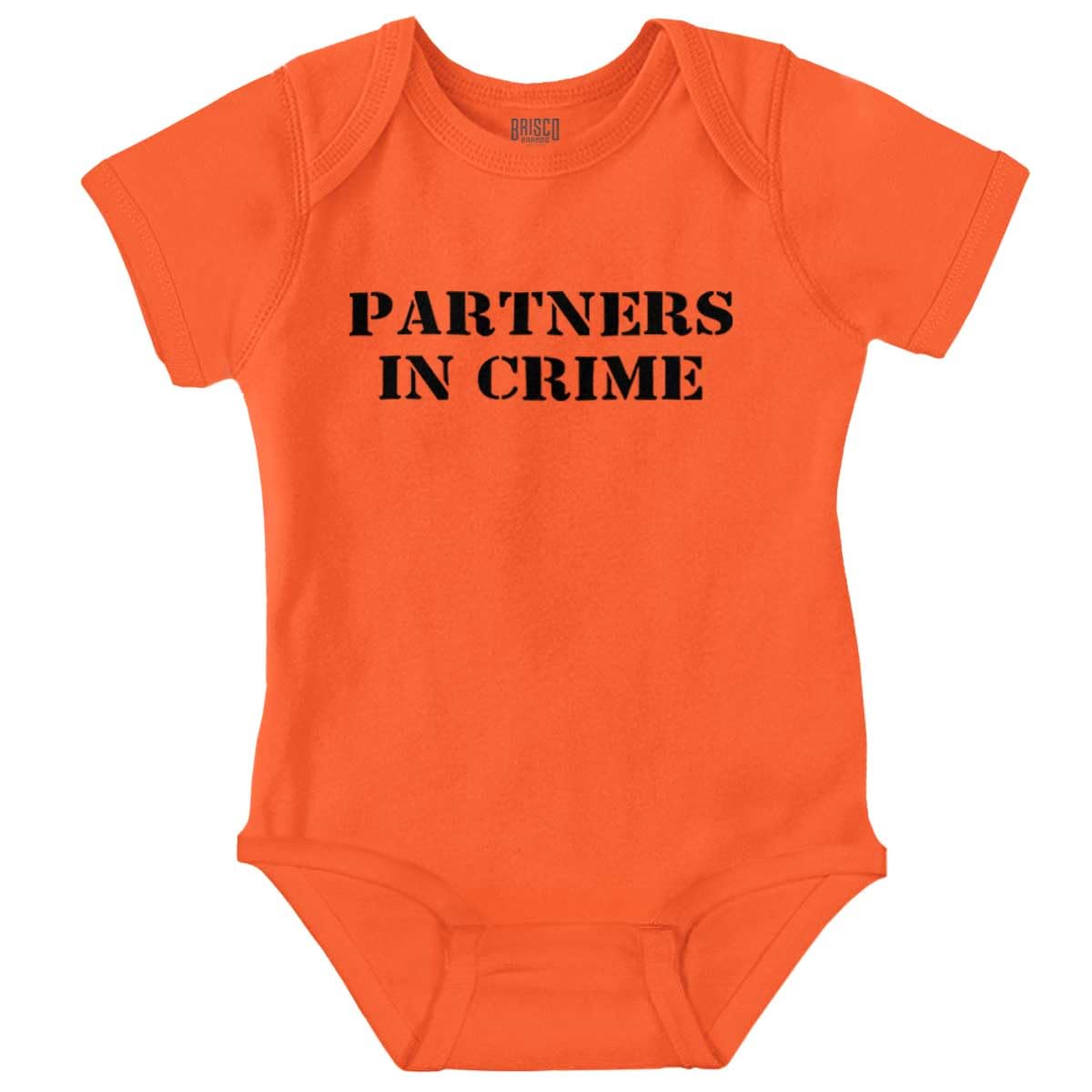 Brisco Brands Partners in Crime Funny Baby Romper Boys or Girls