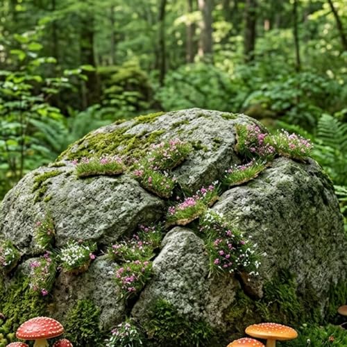Image of Zibuyu Artificial Grass, Wildflower Diorama Grass Patch, 58x85x16mm