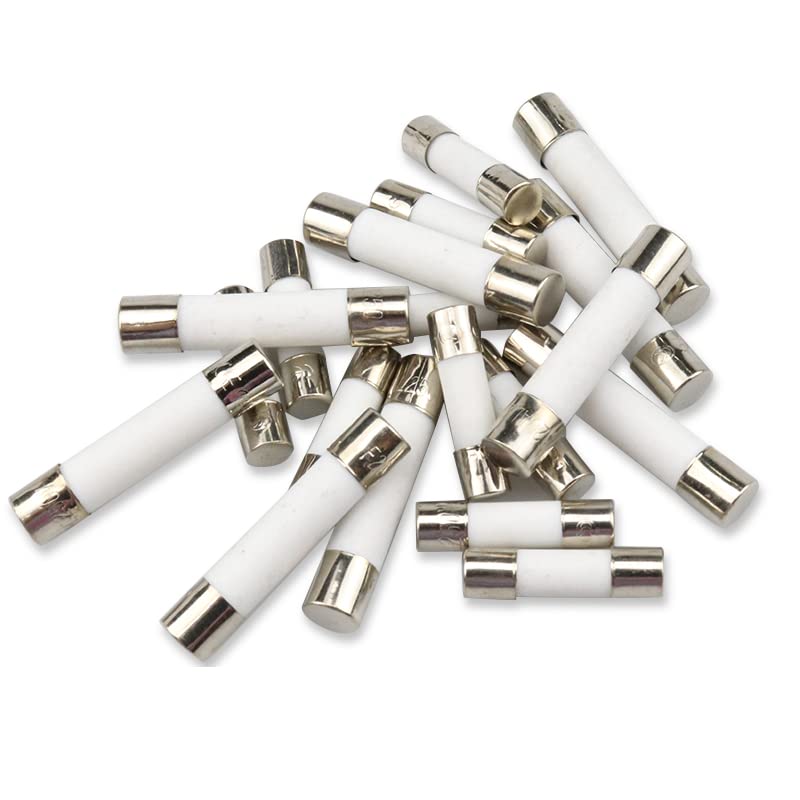 20Pcs 5x20mm Ceramic Fuse 5A Cartridge Fast Blow Tube 250V for Power Strip Experiment Circuit Appliance Repair