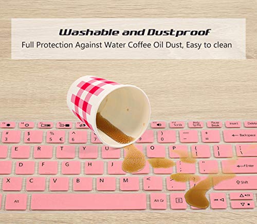 Keyboard Cover Skin For Acer Aspire 5 Slim Laptop A515-46 A515-45/45G A515-56/56T/56G A515-55 A515-55T/55G A515-54/54G A515-53/53G/53K A515-52 A515-45/45G, Acer Aspire 3 A315, Pink #TOP3