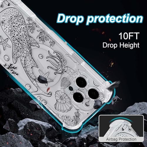 Coque transparente iPhone 16 Pro MagSafe antichoc animaux marins - 2
