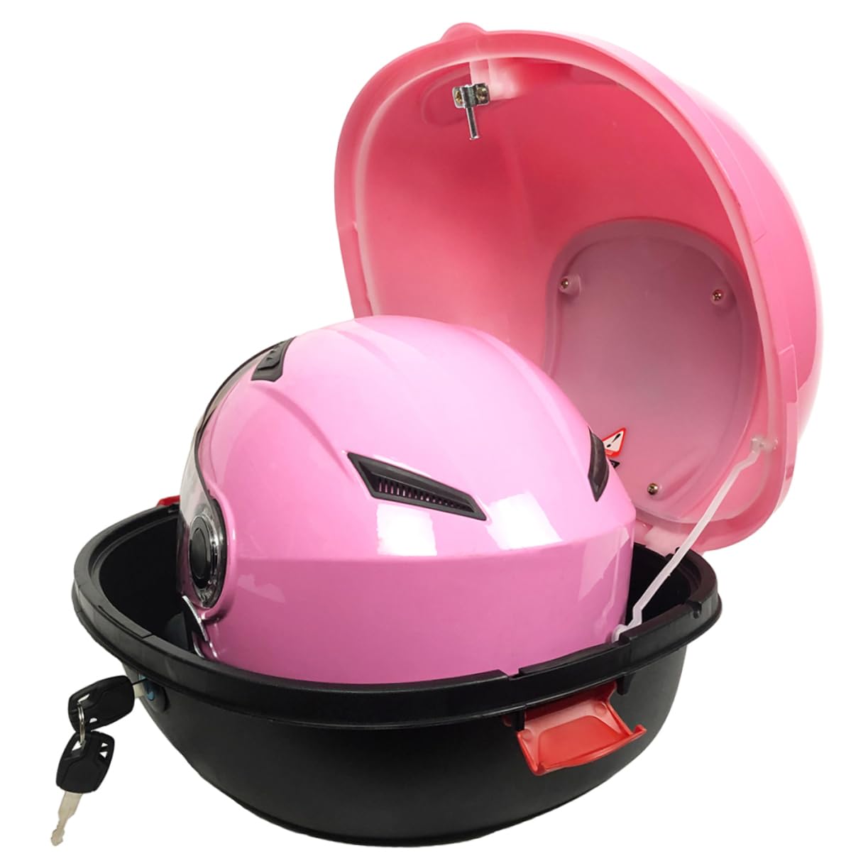 Bauletto Moto Posteriore in Pp Rosa, Capiente e Resistente All’usura, con Schienale e Chiusura Sicura per Viaggio