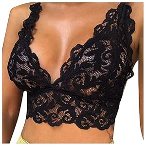 Jarretellegordel Bra Comfort Cami Lingerie Yoga With Garter Women Bra Tops Sexy Belts Wirefree (Black, XXXL)