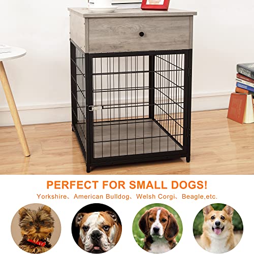 IDEALHOUSE Furniture Dog Crates, Style Wood Dog Kennel End Table, Dog House Indoor Use, Chew-Proof, Flip Top Storage⦠- Image 4