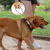 JJUNW 2 Stück Hausleine für Hunde, Hundeleine Chew Proof, Bissfeste Hundeleine Verlängerungsseil, Hundekette für Welpen Kleine Mittelgroße Große Hunde Joggen und Spazierengehen (67cm, Schwarz)