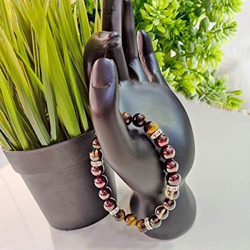 Image of Shubhanjali Crystal Elastic 8mm Stretch Customized Bracelet for Men and Women-(Standard,Multicolor)