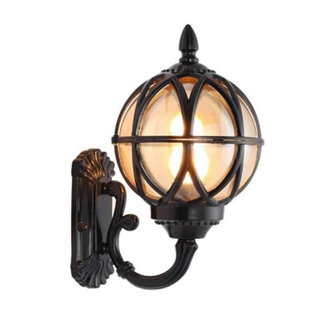 CVdrtyED Outdoor Wall Lights Waterproof Outdoor Wall Lights Aluminium Glass Garden Lamps Exterior Sconce for Community Villa Aisle Durable Porch(Black,H31cm)