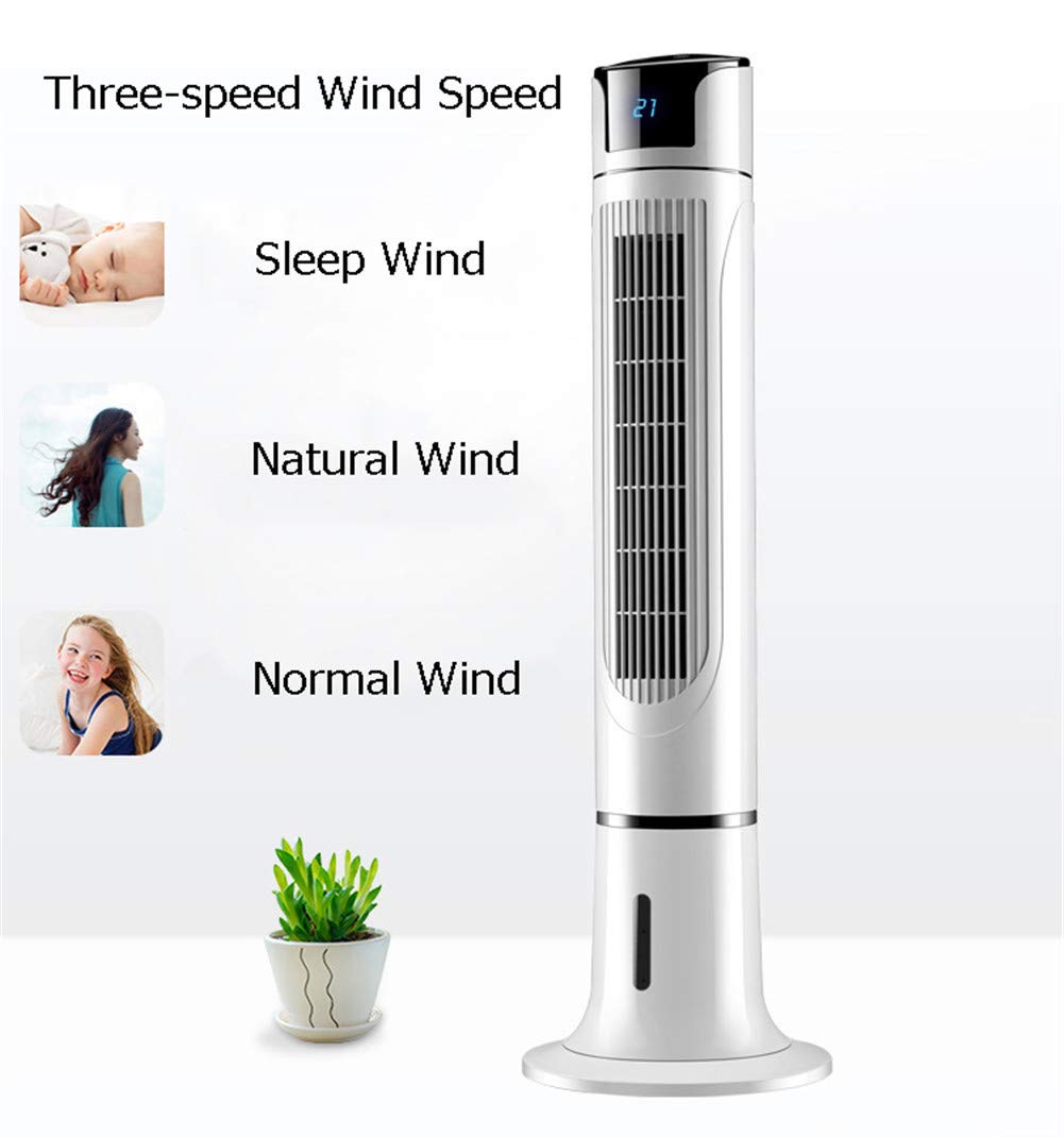 Ventilador De Torre Columna Oscilación Oscilador Personal Mini Escritorio Sin Hojas 3 Modos Funcionamiento 3 Velocidades (Maquinaria)