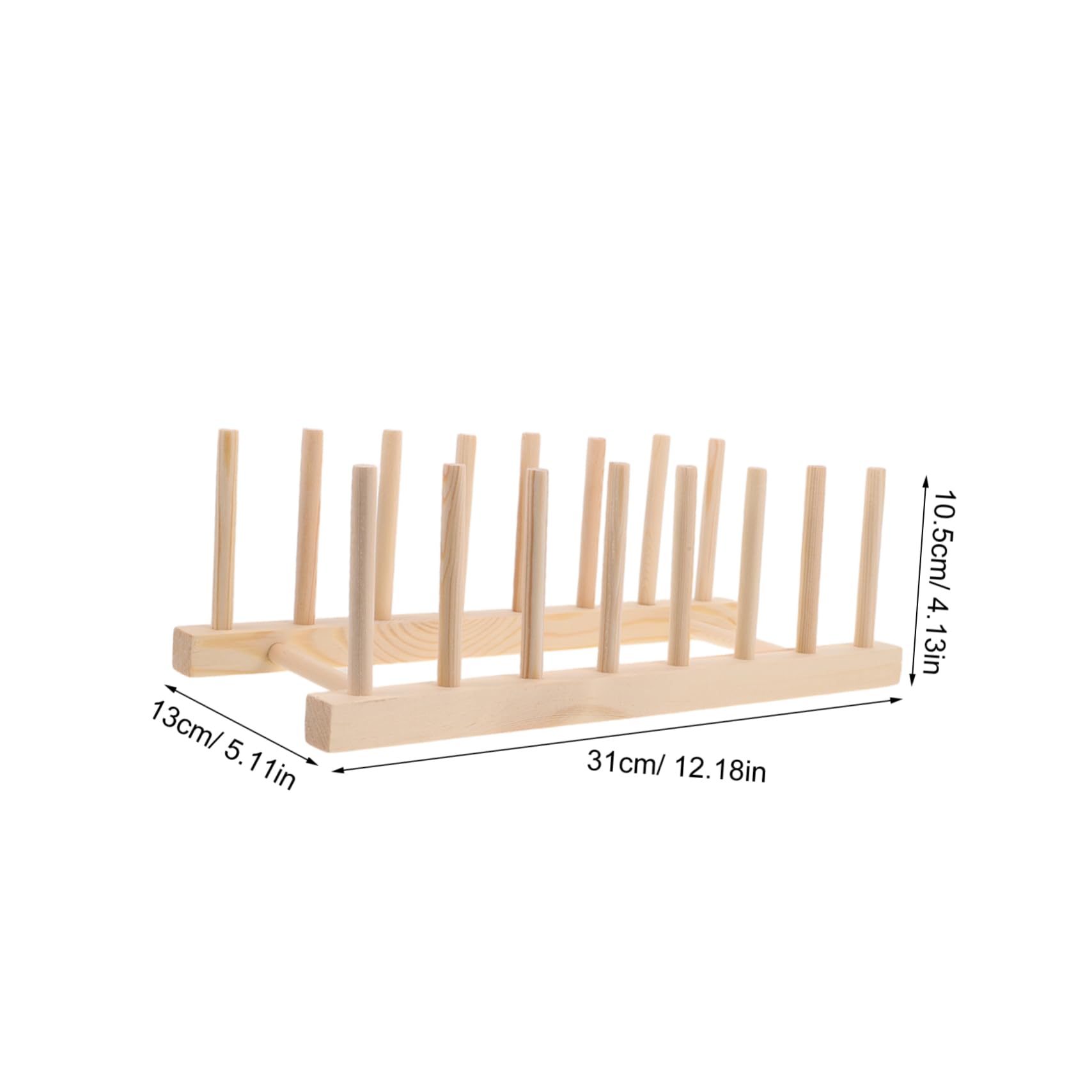 Mobestech Organisateur D'assiettes en Bois 3 Pièces, Range Couvercle Bois, Égouttoir à Vaisselle, Design de Drainage, pour Armoire Cuisine